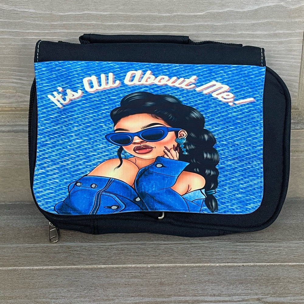 Small Travel Bag Toiletry Bag Hanging Cosmetic Bag Blue